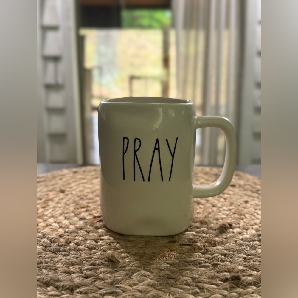 Rae Dunn White Ceramic Mug - Pray
